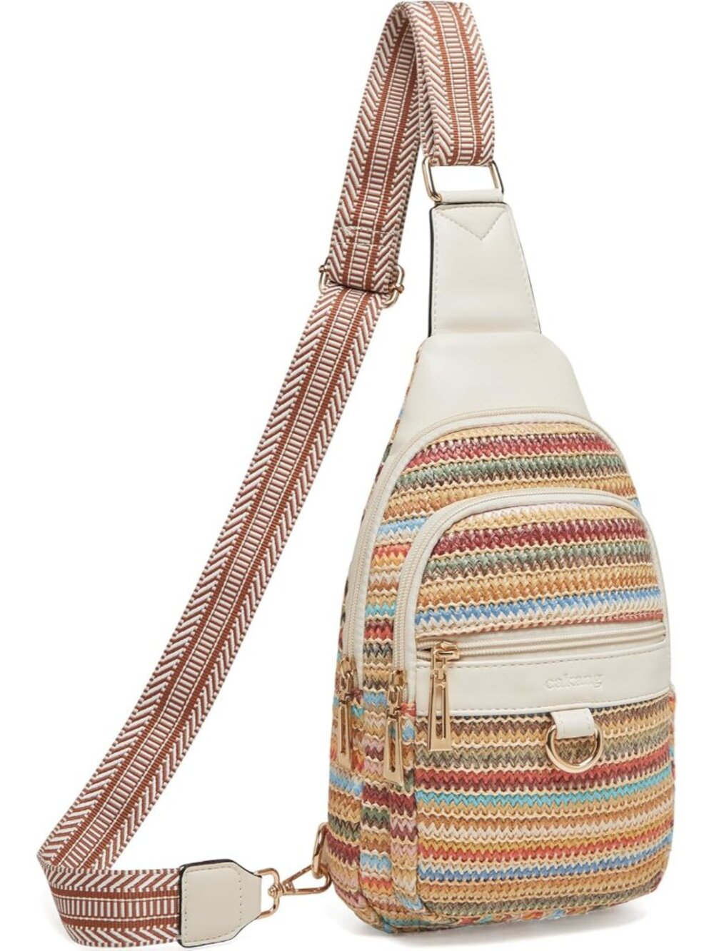 Womens Sling Bag Crossbody Bags for Women Vegan Leather Sling Backpack Daypack F - Picture 8 of 9